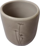 Home Delight - Mug ' Rosa' (Céramique, Ø 7 x 7,5 cm, gris)