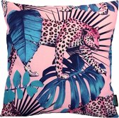 Sierkussen Pink Leopard - Outdoor/Buiten Collectie | 45 x 45 cm | Katoen/Polyester