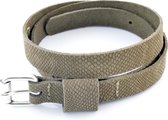Kidzzbelts suède Meisjes kinderriem Smalle 1713 - Taupe - 65 cm