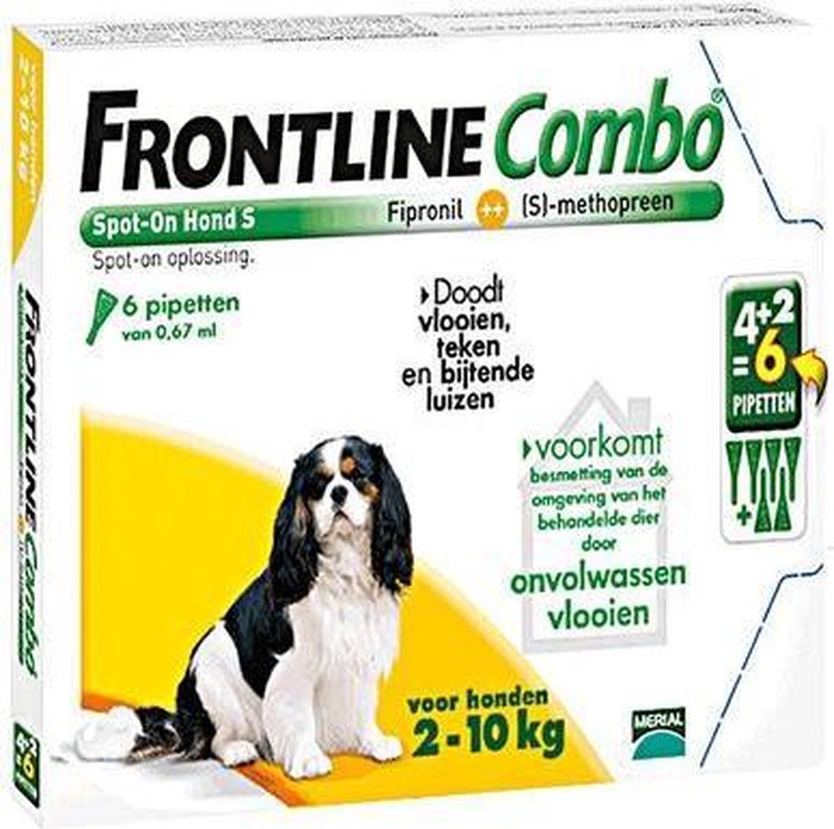Dag huichelarij aankomen Frontline Combo - Anti vlooienmiddel en tekenmiddel - 2 Tot 10 Kg - Hond -  6 pipetten | bol.com