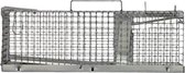 BSI - Diervriendelijke rattenvangkooi met handige kantelval - Rattenbestrijding - Gegalvaniseerde metalen kooi- 37,5x12x13,5 cm
