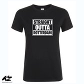 Klere-Zooi - Straight Outta Rotterdam [WIT] - Dames T-Shirt - XL