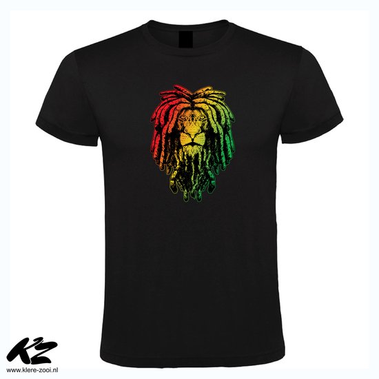 Klere-Zooi - Rasta Lion - Heren T-Shirt - XL