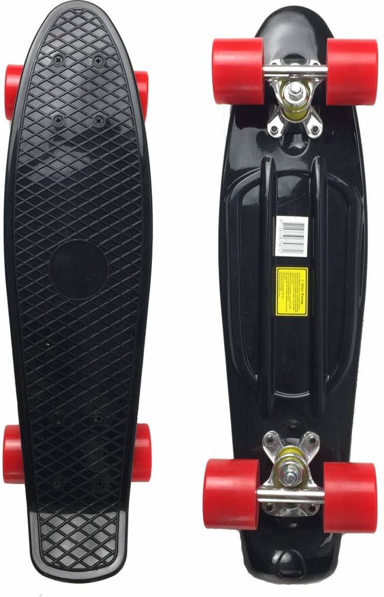 Sajan - Skateboard - Penny board - Zwart-Rood - 22.5 inch - 56cm — afbeelding 2