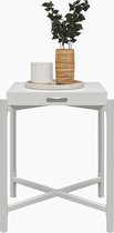 Table d'appoint avec plateau amovible en MDF blanc