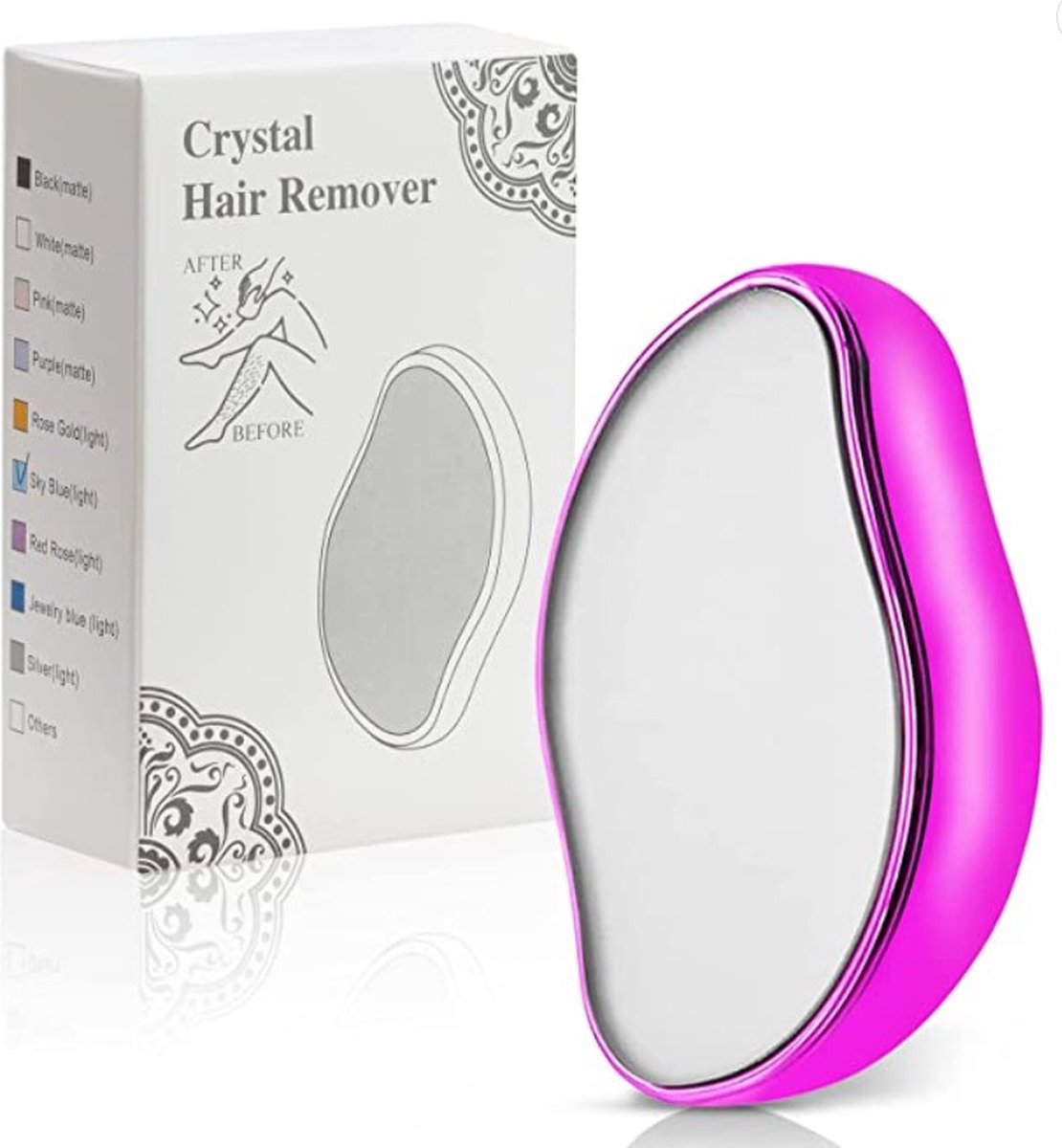 Crystal Hair removal - Kristalpad - Haarverwijderaar - Ontharing - Epilator - Ladyshave - Scrubi - Ontharingspad