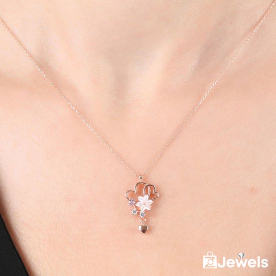 OZ Jewels Collier en argent couleur or rose avec motif cœur noué -  Accessoires de... | bol