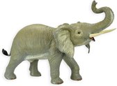 EEN BRONSBEELDHOUWWERK VAN EEN OLIFANT, A BRONZE SCULPTURE OF AN ELEPHANT