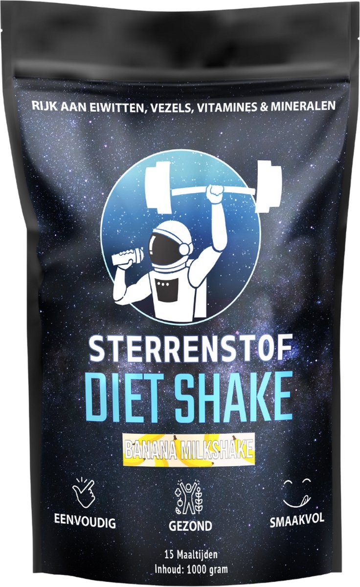 Sterrenstof Diet Shake - Maaltijdshake - Banaan Milkshake - Afvallen - 15 maaltijden