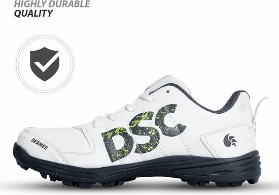 White And Fluro Yellow DSC Beamer Cricket Shoes At Rs 846/pair In