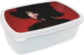 Boîte à pain Wit - Lunch box - Boîte à pain - Rouge - Femme - Zwart - Portrait - 18x12x6 cm - Adultes