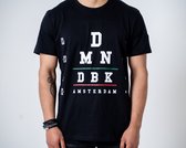 DMNDBK AMSTERDAM - T-shirt homme - noir - carte des yeux - taille M