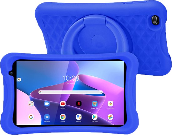 Achaté Kindertablet - 100% Kidsproof - Instelbare Schermtijd - Android 12 en 4GB RAM - 8 Inch - Blauw