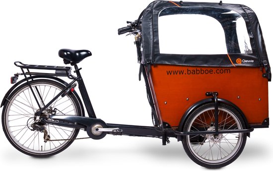 Regentent Luxe Zwart EXCLUSIEF stokkenset - ALLEEN geschikt voor de Babboe Big bakfiets - Qiewie