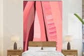 Behang - Fotobehang Abstract - Roze - Vormen - Pastel - Breedte 170 cm x hoogte 260 cm - Behangpapier