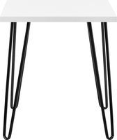 Table d'appoint en panneaux de particules laminés blancs