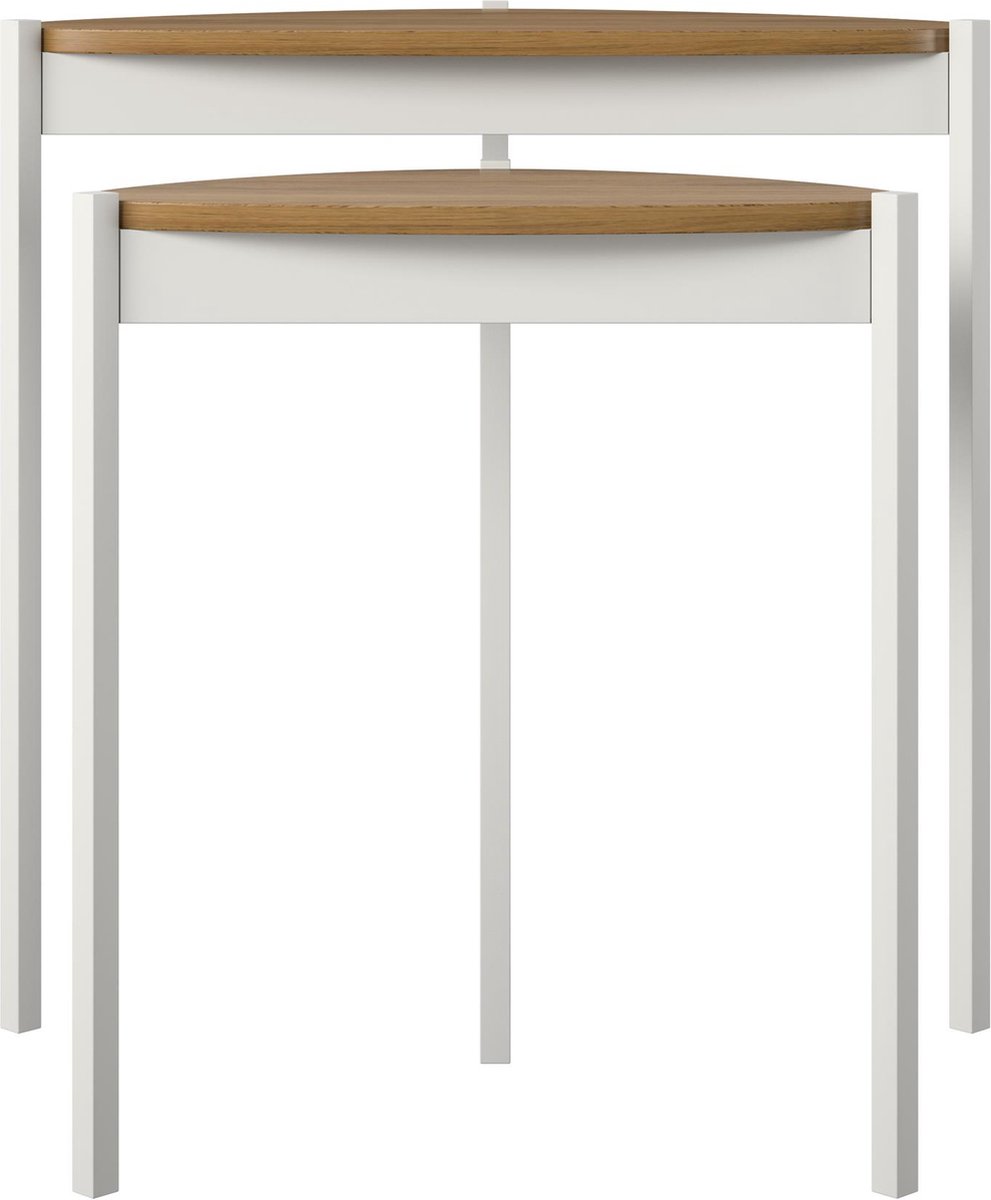 Tallulah-NestingTables - Walnoot/Wit