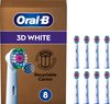 Oral-B Pro - 3D White - Têtes de brosse avec Technologie CleanMaximiser - 8 pièces - Emballage boîte aux lettres