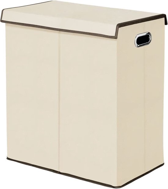 mDesign - Wassorteerder - wasmand - verwijderbaar deksel/geïntegreerde handvatten/draagbaar/opbouwbaar voor compact opbergen/print met structuur/met stevige rand - extra groot - Grijs mDesign - Wassorteerder - wasmand - verwijderbaar deksel/geïntegreerde handvatten/draagbaar/opbouwbaar voor compact opbergen/print met structuur/met stevige rand - extra groot - Grijs