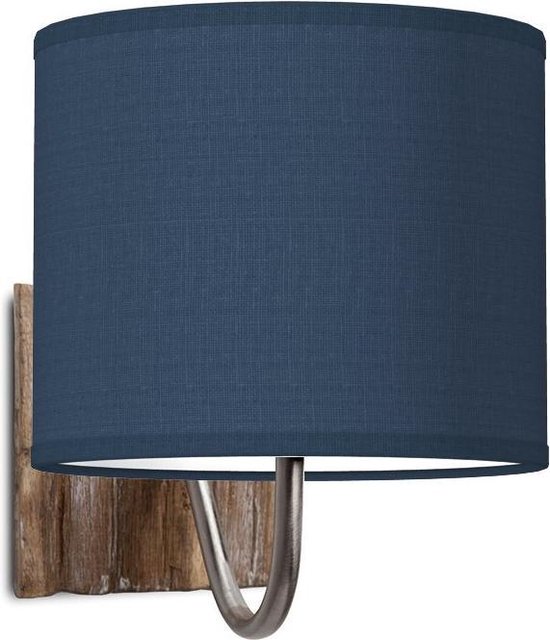Home Sweet Home wandlamp Bling - wandlamp Drift inclusief lampenkap - lampenkap 20/20/17cm - geschikt voor E27 LED lamp - donkerblauw