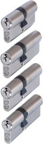 Set S2 veiligheidsprofielcilinders S6 SKG 2, dubbele cilinder, combinatiematen 3x 30/45 + 1x 30/30 (set van 4 gelijksluitend)