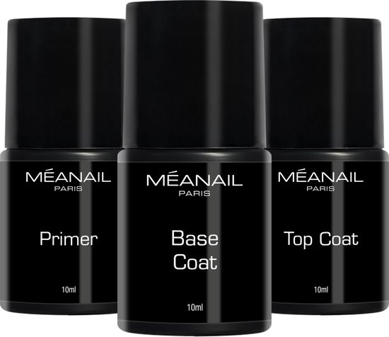 Méanail Gellak – Hema vrij - Starterspakket - Primer - Base Coat - Top Coat - 3x 10ml - Gel nagellak - MEANAIL®PARIS