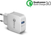 2x Quick Charge Series - Snellader Adapter/Stekker -  Thuislader - Oplader Met Snel Opladen Functie - 9V 2A -18W Vermogen - Qualcomm 3.0 - Wit