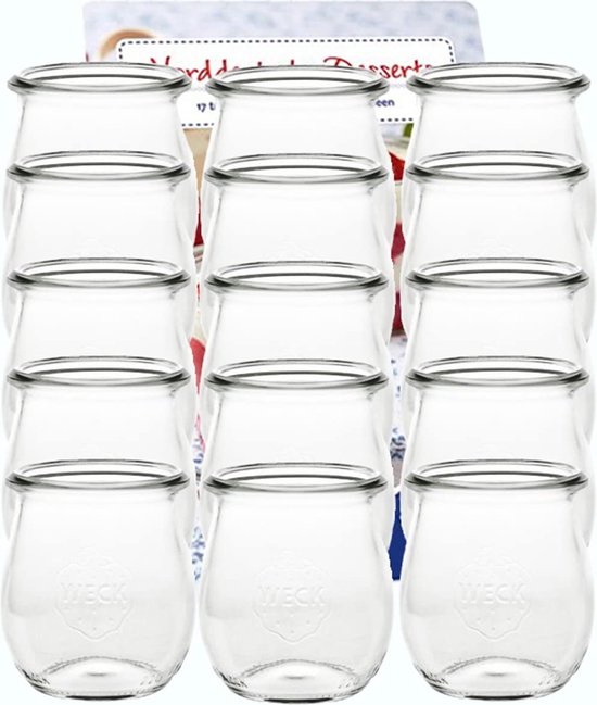 MamboCat Set van 12 inmaakpotten, 720 ml, ronde potten, inmaakpotten