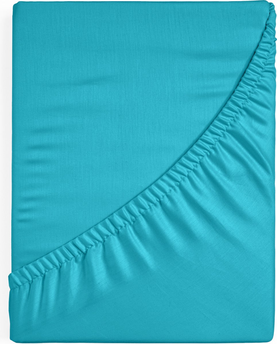 Dreamhouse Katoen Hoeslaken - 120x200 cm - Turquoise - Twijfelaar