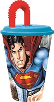 Superman Drinkbeker met Rietje - Bioscoop beker - 430 ml.