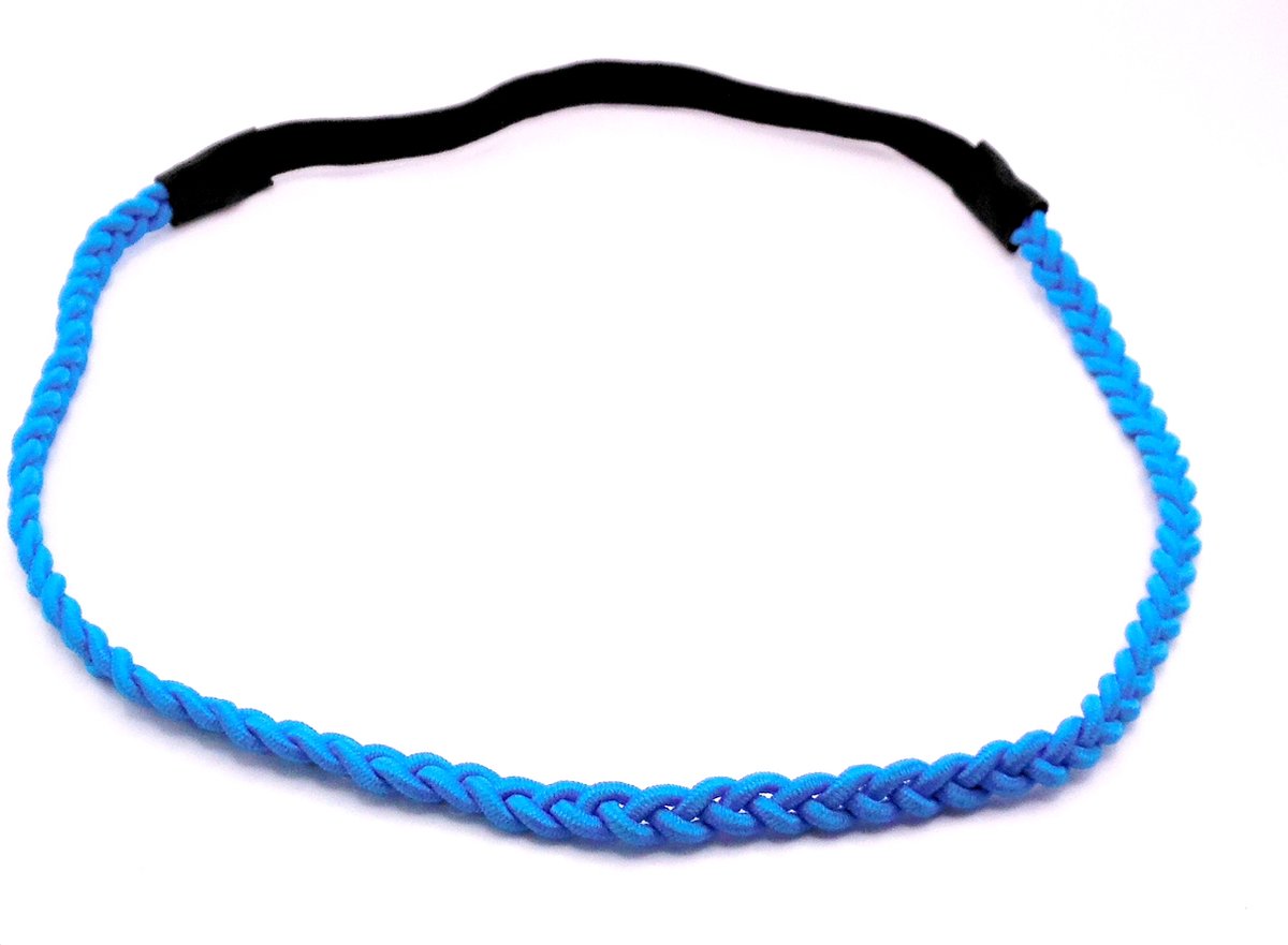 Festival/Ibiza bandje gevlochten blauw