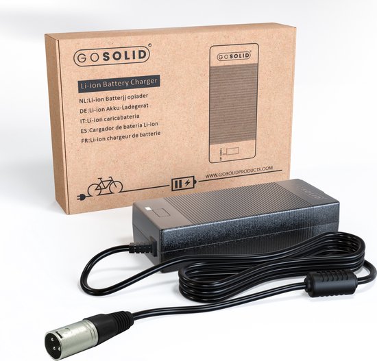 GO SOLID! ® Oplader Elektrische Fiets - 56.4V 3A met XLR 3-polige plug van GO SOLID! — afbeelding 4