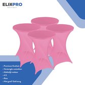 ElixPro - Jupe de table debout Premium rose 4x - ∅80 x 110 cm - Jupe de table - Housse de table debout - Housse de table debout - Extra épaisse pour un look Premium