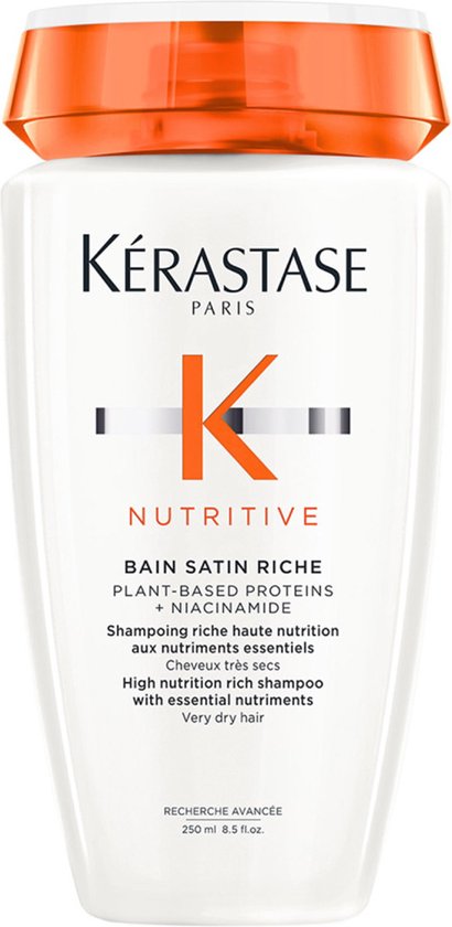 Kérastase Nutritive Bain Satin Riche Shampoo voor zeer droog haar - 250 ml - Normale shampoo vrouwen - Voor Alle haartypes