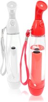 2 x watersproeiers, waterverstuiver voor het verfrissen met luchtdruk, 80 ml, in rood en wit (02 stuks, rood/wit)