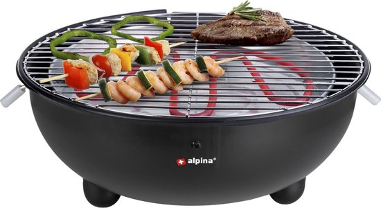 BBQ électrique alpina - Barbecue de table - Geen fumée - Barbecue d' intérieur - 1250W