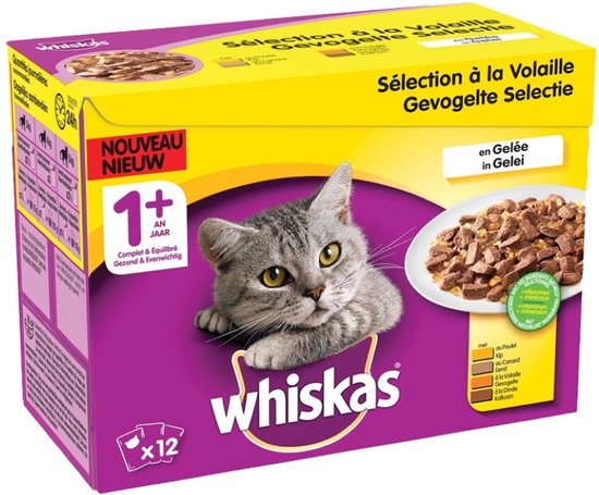 Whiskas 1 Surf & Turf In Gelei Maaltijdzakjes Multipack - Kattenvoer