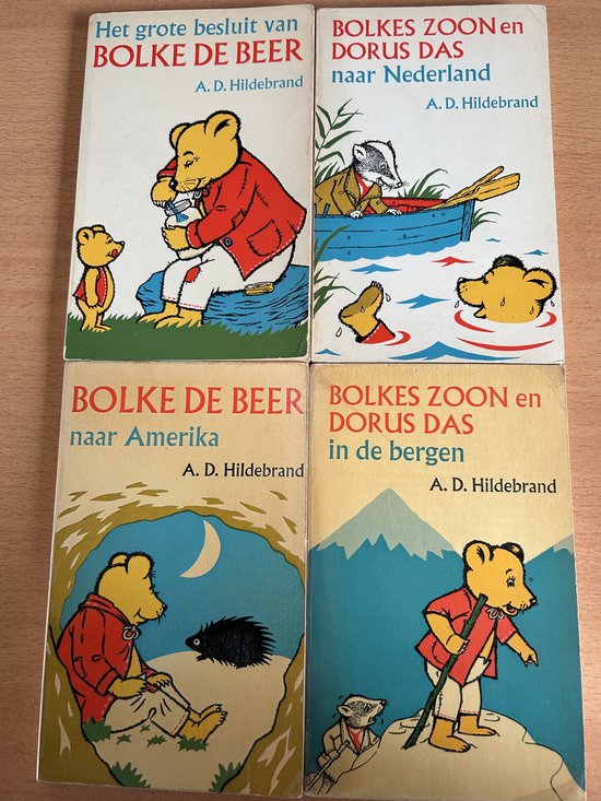 Bolke de Beer 4 boekjes, A.D.Hildebrand