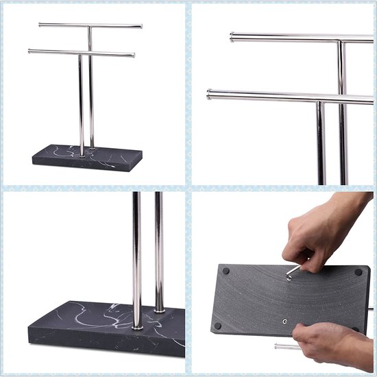 Porte-serviettes En Acier Inoxydable Noir Mat