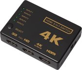 5 in 1 HDMI Switch Splitter - 4K & Full HD poort - Met controle - Zwart