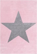 Livone - Kindervloerkleed Star Roze-Grijs 120 cm x 180 cm