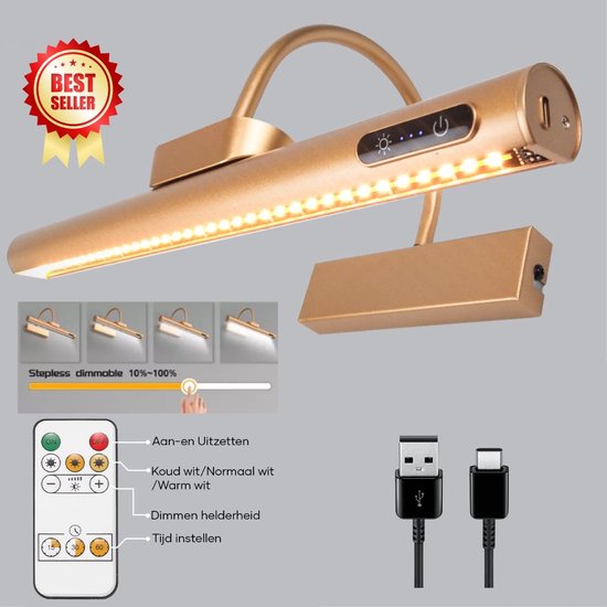Elumia® Lampe pour tableau Marche - Éclairage pour tableau LED Sans fil  avec