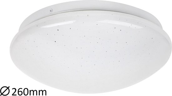 Rabalux Lucas - Plafondlamp 12W / LED - Wit ster effect