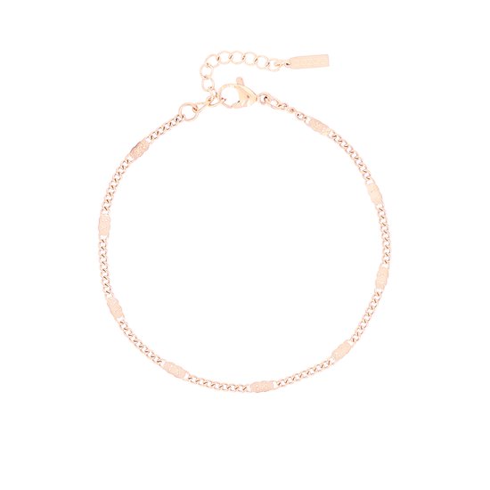 OOZOO Jewellery - rosé goudkleurige armband met klassiek detail - SB-1005