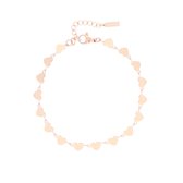 OOZOO Jewellery - rosé goudkleurige armband met hartjes - SB-1014