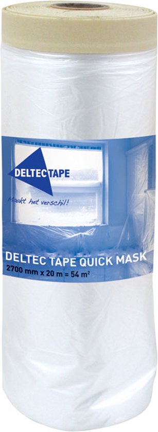 Afdekfolie  -  Masking tape  -  55 cm x 33 meter  -  Afplakfolie  -  Deltec