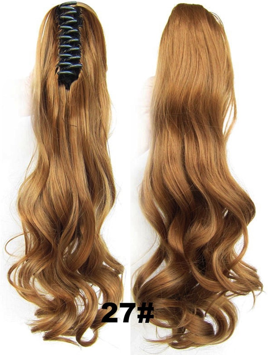 Brazilian Paardenstaart - Ponytail Haar Extensions Wavy - #27 Blond