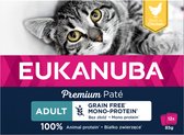 4x Eukanuba Kippen Pate Graanvrij Adult Kat Multi-Pack 12 x 85 gr