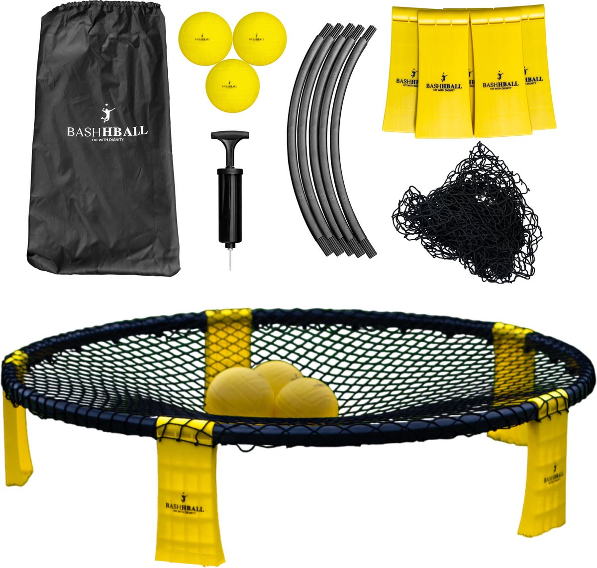 BashhBall© - Roundball - Smash Ball - Roundnet - Overal Te Spelen - Stevig En Duurzaam Materiaal