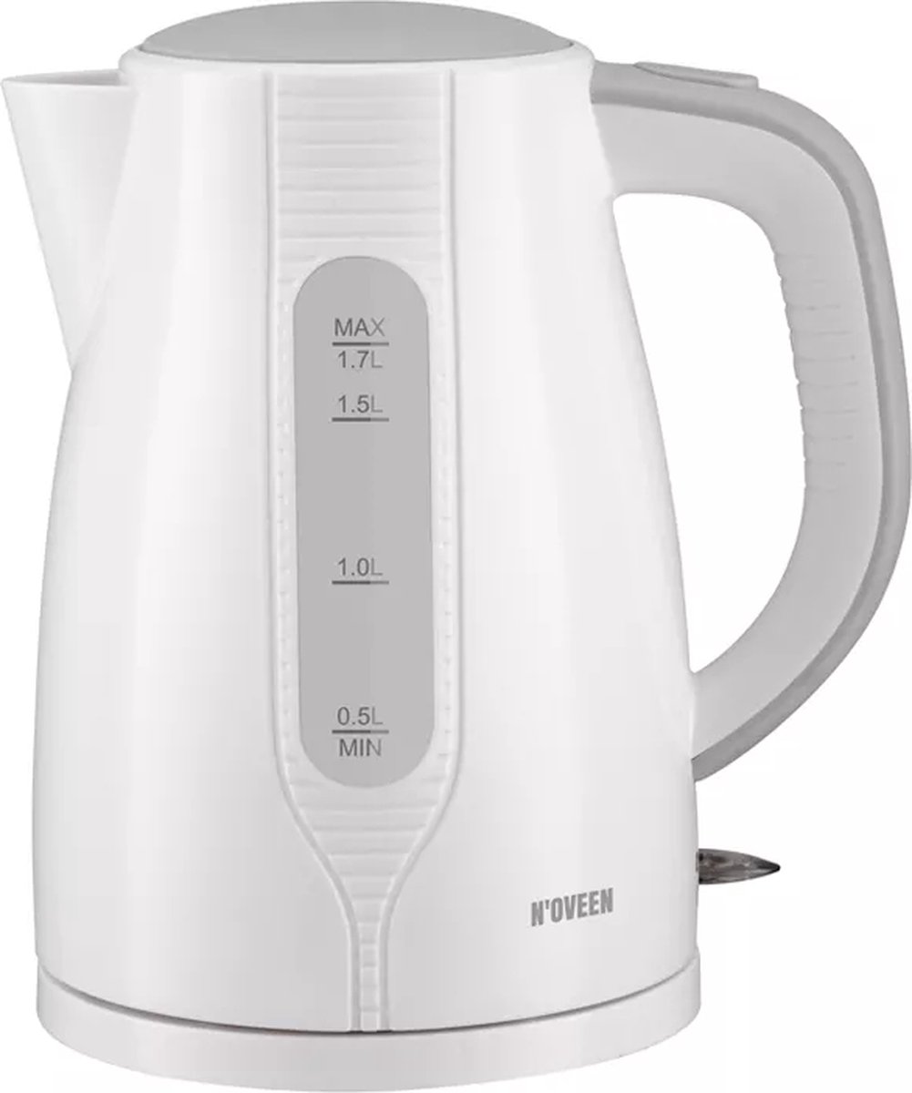 NOVEEN - EK1301 Waterkoker 1,7L - 2150W Snel Kokend, 360° Draaibare Basis, STRIX Schakelaar, Automatische Dekselopening & Sediment Filter - Grijs